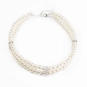 Pearl with rhinestone choker